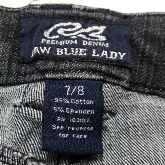 Raw Blue Lady Jeans Silver & Black Skeleton - Picture 6 of 7